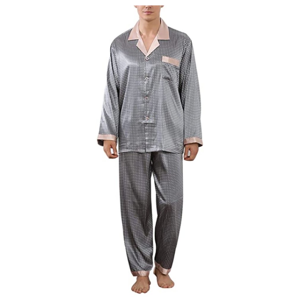 NEW Mens Silky Satin Sleepware